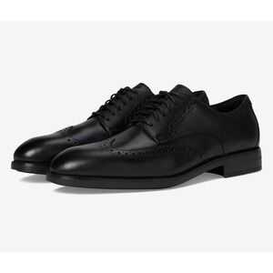 NEW! Cole Haan Men's Harmon Grand Wing Oxford Shoes Black Leather Size 8.5M $170